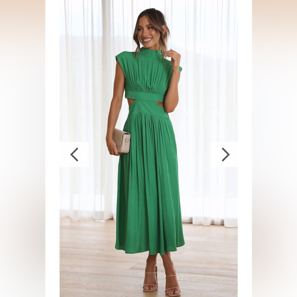 Billy J Cindie midi dress green